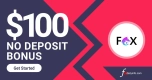 100 USD No Deposit Bonus from FoxFX