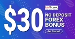 30 USD No Deposit Bonus on HotForex