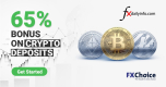65% FXChoice Bonus on Crypto Deposit