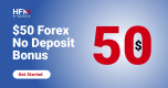 Get a $50 Forex No Deposit Bonus From HFM