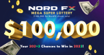 Win a grand prize of $100,000 Mega Super Lottery from NordFX